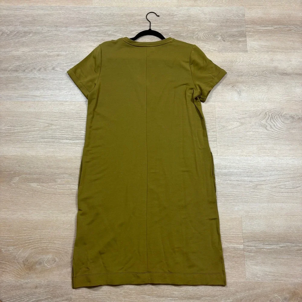Garnet Hill V-Neck T-Shirt‎ Dress Women's Small Color Green